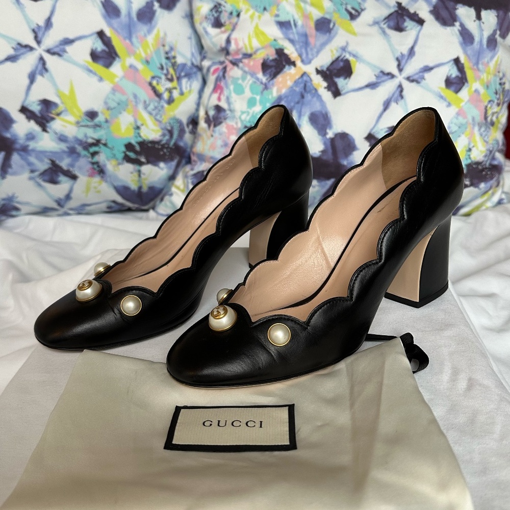 Gucci Malaga Leather Heels